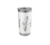 Three Bats Gothic Y2K Vintage 90s Grunge Dark Art Stainless Steel Insulated Tumbler