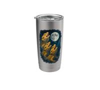Three Bearded Dragon Howling at The Moon 3 Bearded Dragon Stainless Steel Insulated Tumbler