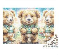 Three Bears Cartoon Animals 1000 Piece Jigsaw Puzzle Paper for Adults Relaxation Family Decor Gift 38x26cm/1000pcs