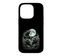 Three Bears Moon Howling Wildlife Forest Case for iPhone 14 Pro