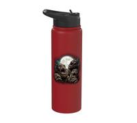 Three Bigfoot Moon Howling Sasquatch Cryptids Stainless Steel Insulated Water Bottle