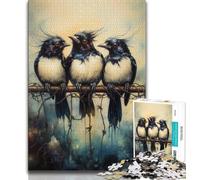 Three Birds 1000 Pieces Jigsaw Puzzles For Teens And Adults,Help The Brain Exercise Addictive Toys to Cultivate Patience Suitable for Couples (75x50cm)