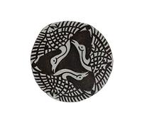 Three Birds in Round Wooden Textile Stamps Indian Print Blocks Pottery Clay Tattoo Scrapbook Art Stamp