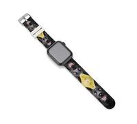 Three Black German Shepherd Dogs Silicone Watch Strap 38mm 40mm 42mm 44mm Quick Release Compatible with IWatch Series 10 9 Ultra 8 7 6 5 4 3 2 1 SE