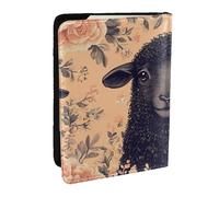 Three Black Sheep Printed Passport Holder,Travel Pu Leather Passport Cover Case Organiser for Men Women,6.5 Inch