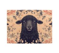 Three Black Sheep Wooden Puzzle 500 Piece Jigsaw Puzzle for Adults Challenging Puzzle for Game Size 15"x20.4"
