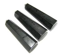 Three Black Tourmaline Generators Set Obelisk Point Crystal Healing Wand Reiki Home Office Gift Feng Shui Metaphysical Gemstone Wellness Spiritual Wisdom