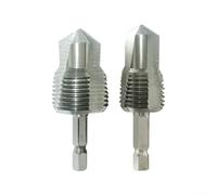 Three Blade Thread Drill Bit 3in1 Combining Tapping Drilling and Expansion for Water For Pipe Repair for PPR Hexagonal 4 Point and 6 Point For Pipes Professional Use (20MM+25MM)