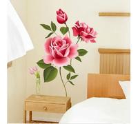 Three Blooming Roses Set of 3D Roses Lovely Roses Wall Decal Decals Home Decor Stylish Modern Stickers Flowers Living Room Bedroom Decoration Nursery Decal