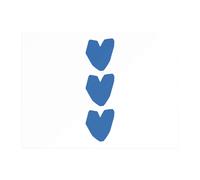 Three Blue Hearts Chopping Board