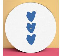 Three Blue Hearts Slip Mat