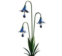 Three Bluebells Garden Stake, 2026 Flamed Copper Triple Sculpture for Yard