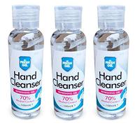 Three Bottles of Fresh Gel Scented Hand Cleanser with 70% Alcohol - 100 mL