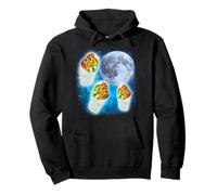 Three Burrito Moon | Funny 3 Howling food Cursed Meme Pullover Hoodie