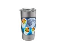 Three Burrito Moon | Funny 3 Howling Food Cursed Meme Stainless Steel Insulated Tumbler