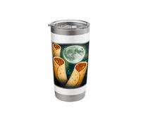 Three Burrito Moon | Funny 3 Howling Food Cursed Meme Stainless Steel Insulated Tumbler