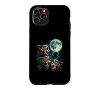 Three Calling Owls Under Full Moon Sky Case for iPhone 11 Pro