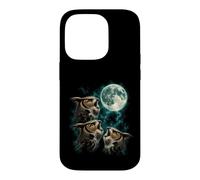 Three Calling Owls Under Full Moon Sky Case for iPhone 14 Pro