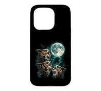 Three Calling Owls Under Full Moon Sky Case for iPhone 15 Pro