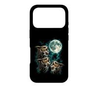 Three Calling Owls Under Full Moon Sky Case for iPhone 17 Pro