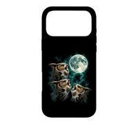 Three Calling Owls Under Full Moon Sky Case for iPhone 17 Pro Max