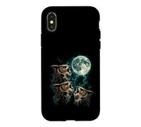Three Calling Owls Under Full Moon Sky Case for iPhone X/XS
