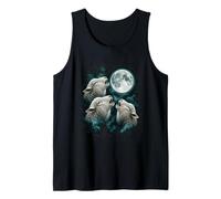 Three Calling Sheep Beneath Full Moon Tank Top