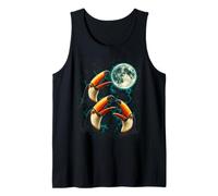 Three Calling Toucans Beneath Full Moon Tank Top
