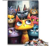 Three Cats 2000 Piece Jigsaw Puzzles, Art Interesting Stress Reduction Wishlist with Santa Claus for Age 14 (70x100cm)