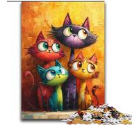 Three Cats 2000 Piece Jigsaw Puzzles for Adults Gifts, Staycation Kill Time Birthday Present, Gifts, Wall Art for 14+ (70x100cm)