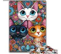 Three Cats 2000 Piece Jigsaw Puzzles for Adults & Teens, Toys Educational Games Stress Relieving Unique Birthday And Gifts (70x100cm)