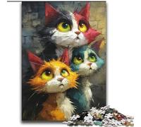 Three Cats 2000 Piece Jigsaw Puzzles for Teenagers, for Age 14+ Game Wall Decoration Unique Gifts for Birthday And Christmas (70x100cm)