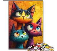 Three Cats 2000 Pieces Jigsaw Puzzle for Adults& Teens, Stress Reliever Staycation Kill Time Enhance Love between Couples (70x100cm)