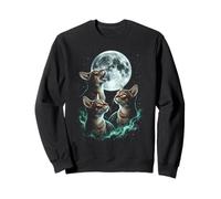 Three Cats Abyssinian Howling To The Moon Sweatshirt