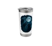Three Cats Howling at The Moon 3 Cat Moon Stainless Steel Insulated Tumbler