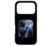 Three Cats Howling At The Moon Weird Meme Tuxedo Cat Case for iPhone 17 Pro