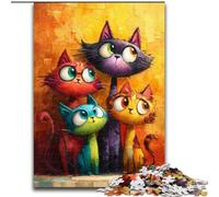 Three Cats Jigsaw Puzzles for Teenagers, Educational Stress Relief Toy for Is Ideal As A Gift for The Whole Family (50x75cm)