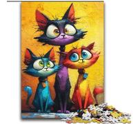 Three Cats Puzzles for Adults Teens 2000pc Puzzle, Educational Stress Relief Toy for Is Ideal As A Gift for The Whole Family (70x100cm)