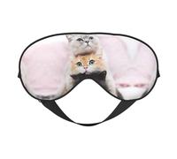 Three Cats Sleep Eye Mask Smooth Soft Adjustable Shading Blindfold Eye Mask for Rest Travel