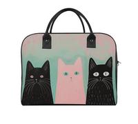 Three Charming Cats Duffle Bag for Women Men - 30L Nylon Outdoor Gym Bag Lightweight Overnight Weekender Bags with Detachable Shoulder Strap, Carry on Luggage for Travel