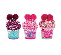 Three Cheers for Girls Socks So Sweet - Cupcake Socks Gift Pack - 3 Pack of Fuzzy Sock Cupcakes for Girls, Tweens & Teens (Sizes 4-7) - Fun Fuzzy Socks for Girls