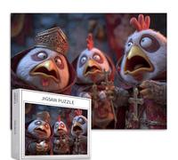 Three Chicken Squad 1000 Piece Jigsaw Puzzles for Adults Halloween Atmosphere Art Jigsaw Puzzle Colorful DIY Puzzles for Home Decoration Gifts Family Puzzle Perfect for Game Nights 27×20 Inches