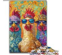 Three Chickens 1000 Piece Jigsaw Puzzles for Adults, Challenging Game And Family Play Parent-child Interaction (50x75cm)