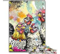 Three Chickens 1000 Piece Jigsaw Puzzles for Teenagers, Fun Games Wall Decoration Unique Birthday And Xmas Gifts (26x38cm)