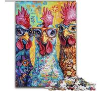 Three Chickens 1000 Pieces Jigsaw Puzzle For Adults Teens, Suitable for Ages 14 And Up Family Fun It Is Ideal As A Gift for The Whole Family (50x75cm)