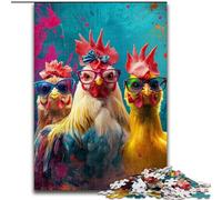 Three Chickens Jigsaw Puzzles for Teenagers 1000 Piece Puzzle, Challenging Game Toys Wall Decoration Unique Birthday And Xmas Gifts (26x38cm)