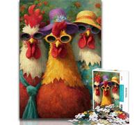Three Chickens JigsawPuzzle 1000 Pieces for Adults,Family Game Stress Reliever Difficult Challenge Great Gifts And Toys (75x50cm)