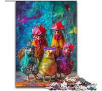 Three Chickens Jigsaws Puzzles 1000 Pieces for Teenagers Gifts, Family Fun Games Fun at Home Activities, Birthday Present, Travel Gifts (50x75cm)