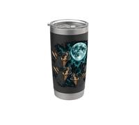 Three Chihuahuas Under Moon Canine Night Scene Stainless Steel Insulated Tumbler