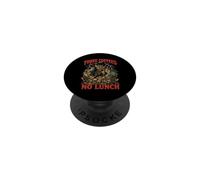 Three Coffees No Lunch Viking Medieval Warrior Humor Retro PopSockets Adhesive PopGrip